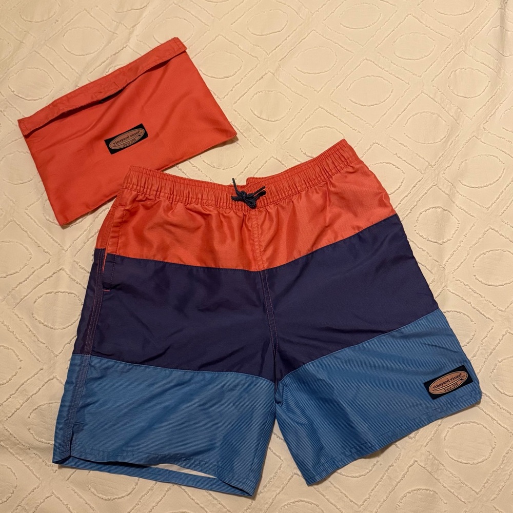 Vineyard Vines Swim/Board Shorts Sz M(12-14) & Rashguard Sz XL(16)